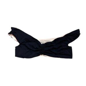 KOA Swim Oasis Reversible Bikini Top in Black/Bone